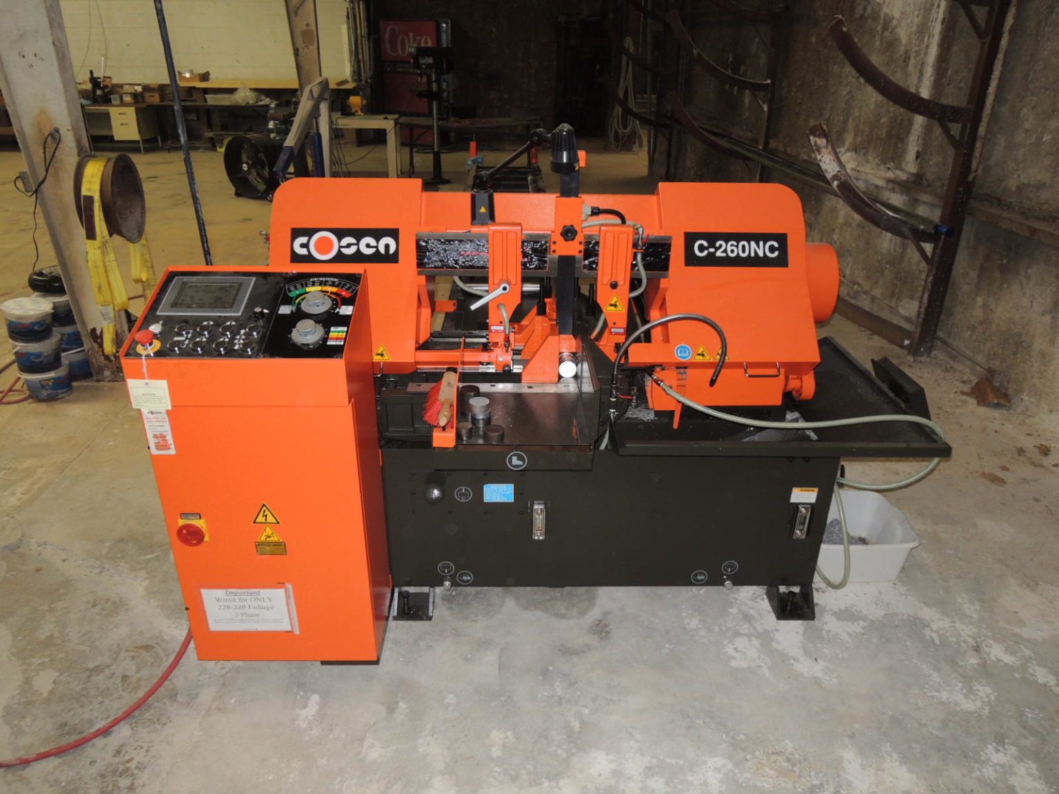 Cosen C-260NC SNC Automatic Saw with Shuttle Vise