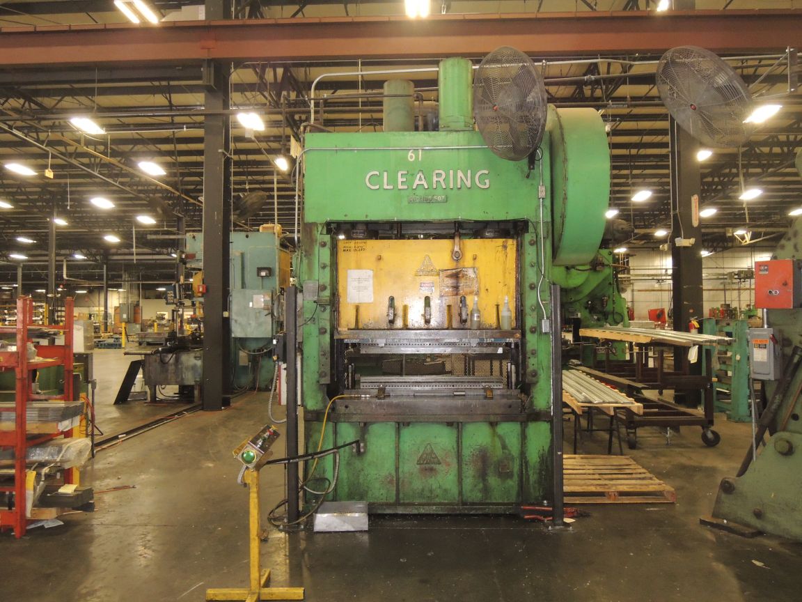 Clearing SD-2150-60T 150 Ton Straight Side Double Crank Stamping Press