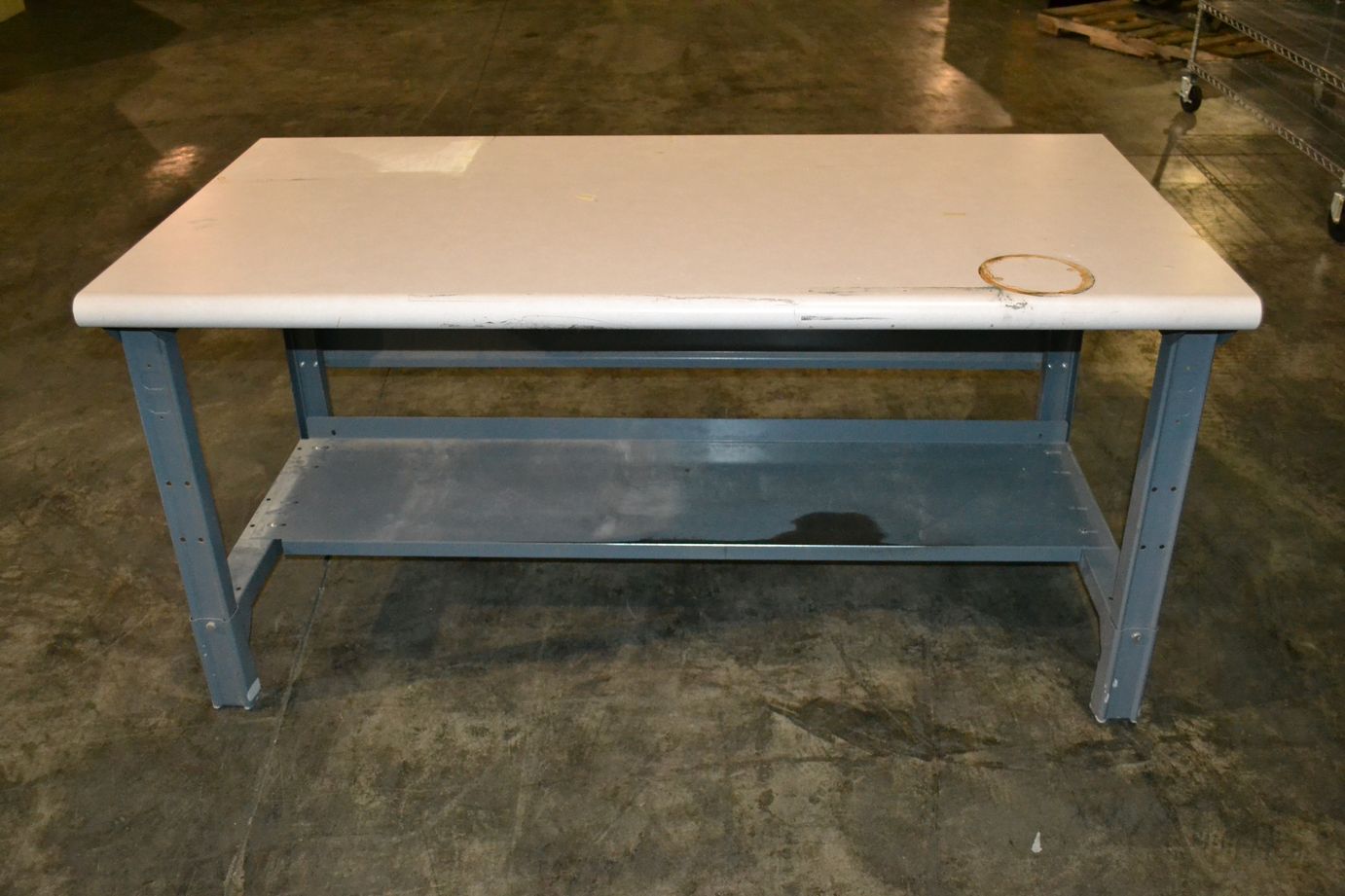 Heavy Duty Steel Leg Work Bench Tables, 1-3/4