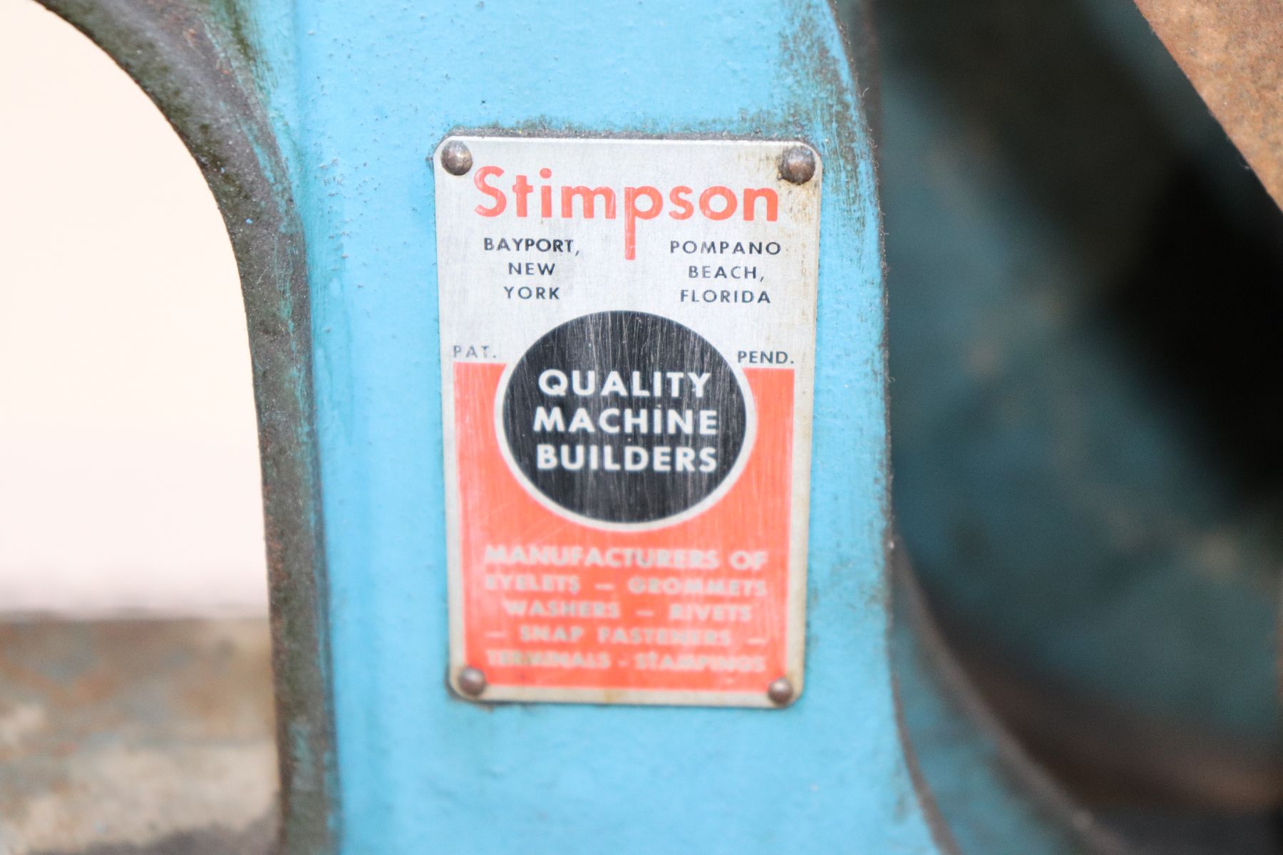 Stimpson 489 Foot Power Riveter Machine - The Equipment Hub