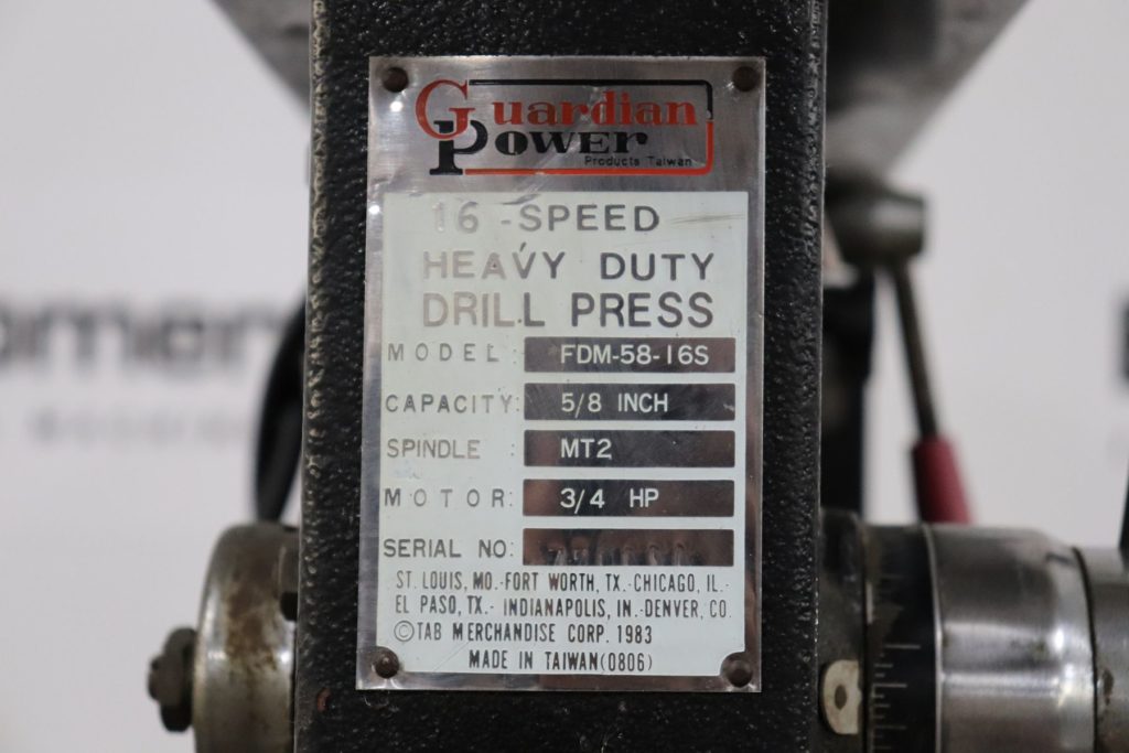 Guardian Power FDM-58-16S 16 Speed Heavy Duty 17" Swing Drill Press