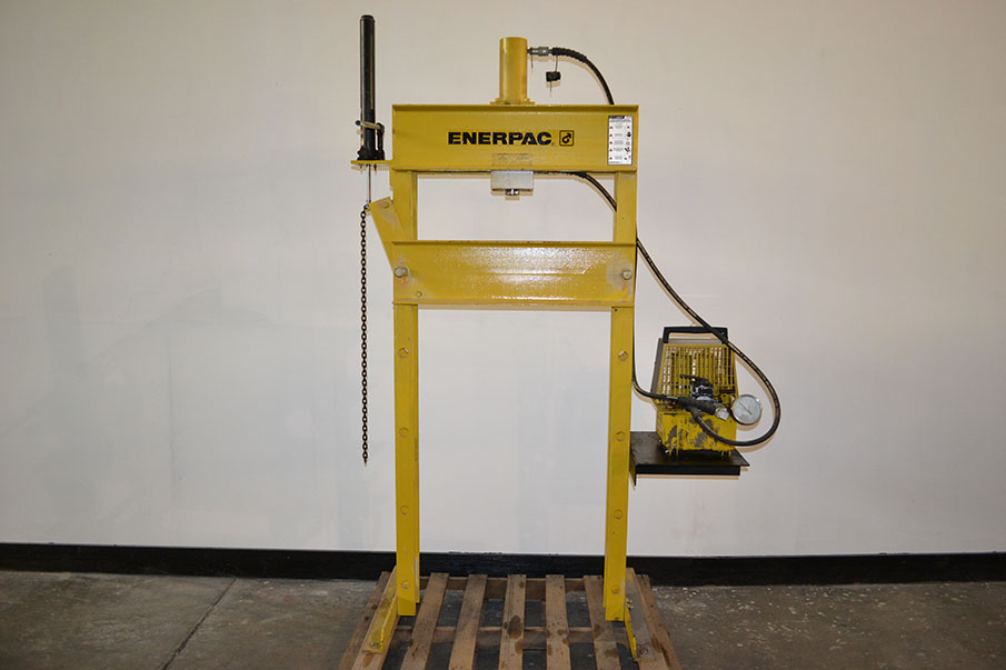 Enerpac PAM-1042 / RR-3014 30 Ton Hydraulic Air Pump H-Frame Press