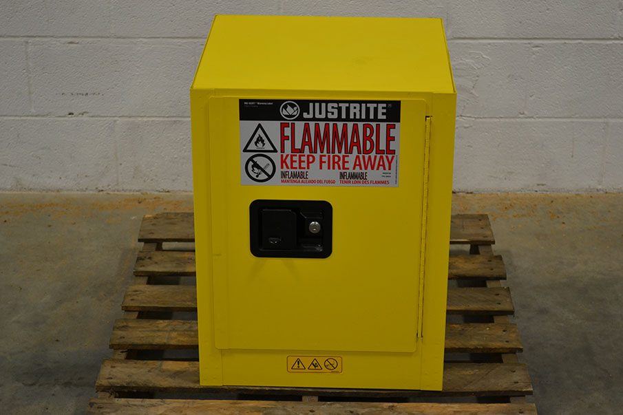 Justrite 890400 Bench Top Sure-Grip EX Flammable Liquid Storage Cabinet, 4 Gal