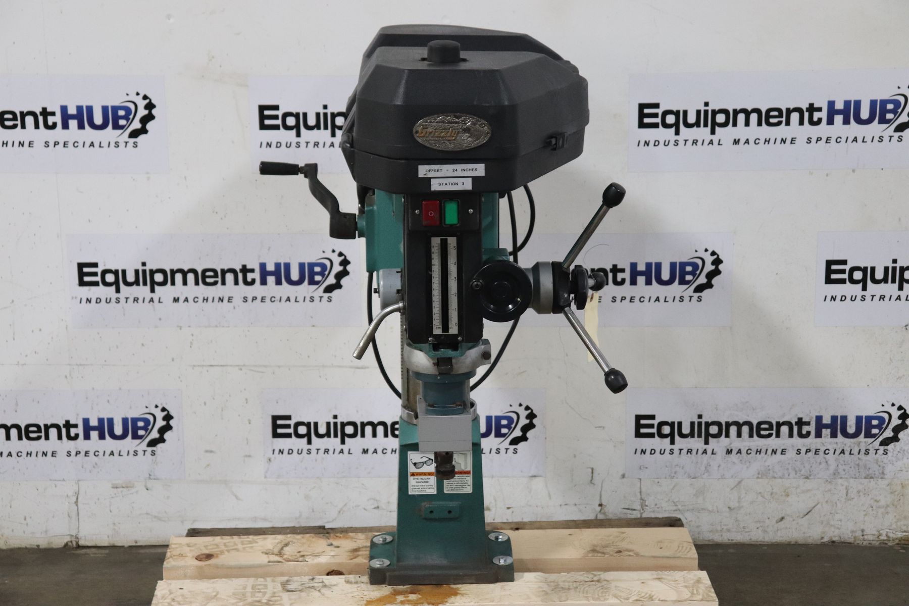 Grizzly G1007 2HP Mill Drill with Long Ger Dual Spindle Boring Head