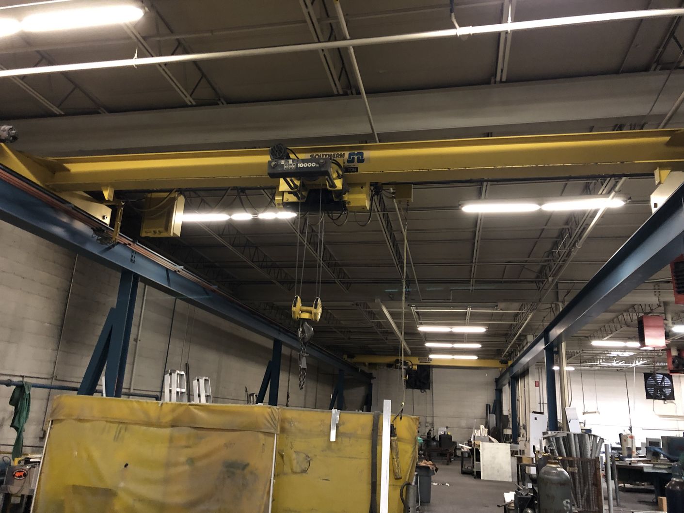 Southern Monorail Dual 5 Ton 24' Single Girder Overhead Bridge Crane w ...