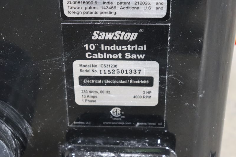 Sawstop ics31230 deals