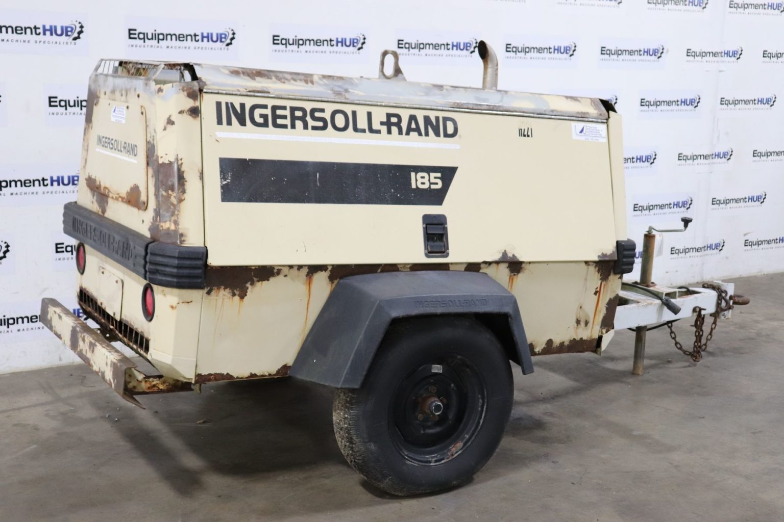 Ingersoll Rand P185WJD 185 CFM Portable Towable Air Compressor The