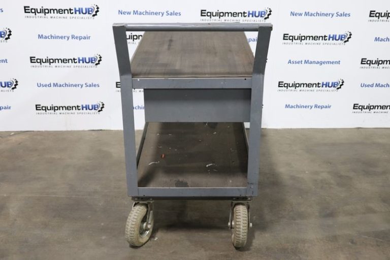 Heavy Duty Rolling Metal 48" x 24" Table Top Rolling Cart with Drawer