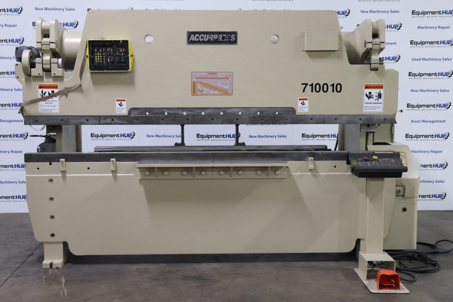 Accurpress 710010 100 Ton x 10' Hydraulic Press Brake w/ Autogauge