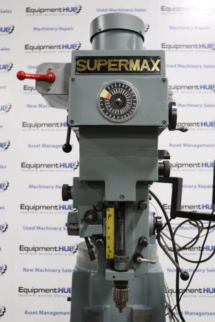 Supermax YCM-16VS 9″ x 49″ Variable Speed Vertical Milling Machine, Acu-Rite DRO, (3) Servo Power Feeds