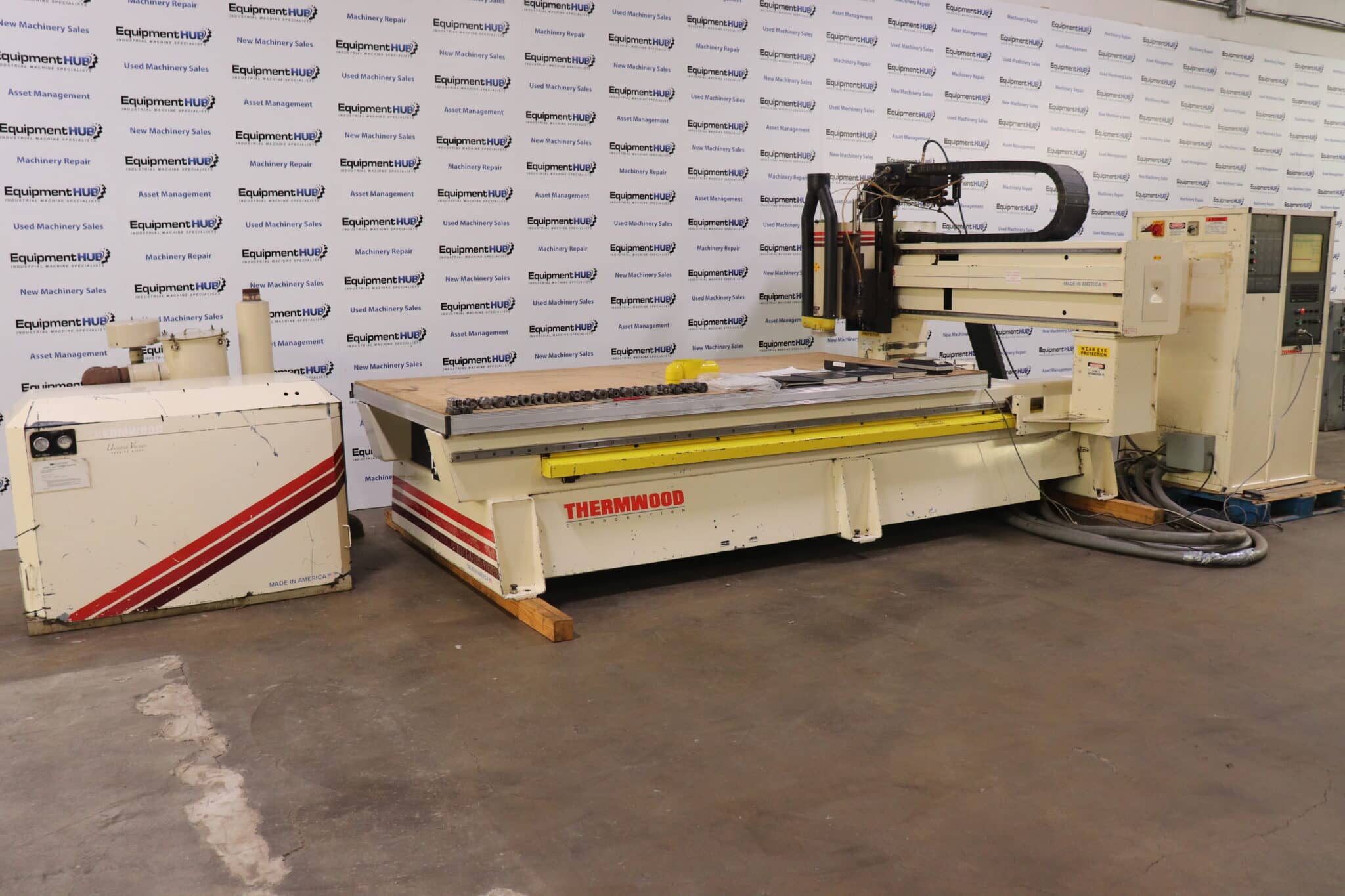 C53 Router Rear Thermwood C53 5' x 10' CNC Router w/ 40HP Vacuum Pump - The Equipment Hub