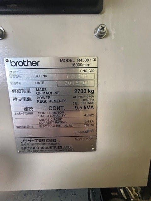 Brother Speedio R450X1 CNC Vertical Machining Center, VMC | eBay