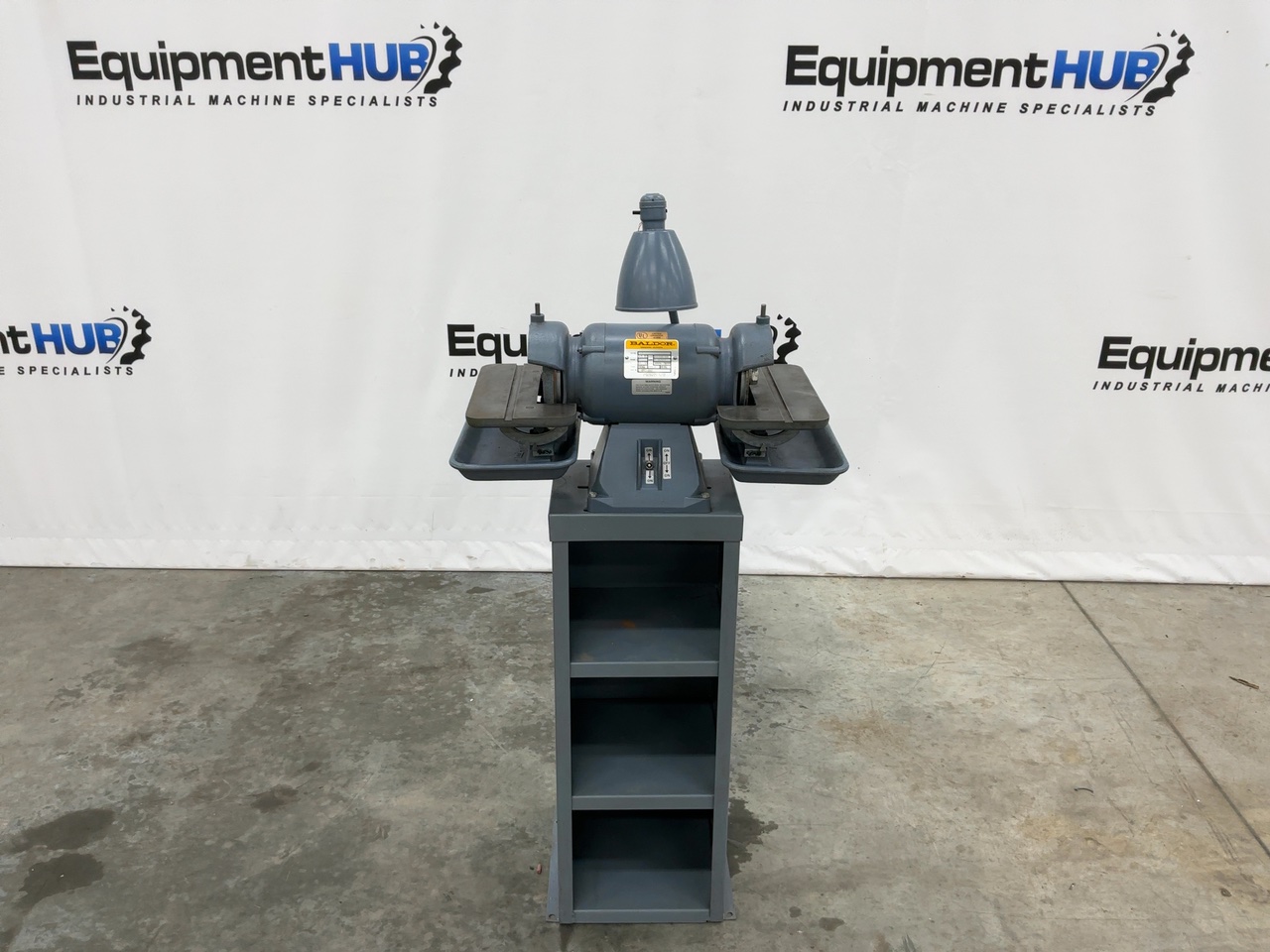 Baldor 510 6" Bench Grinder w/ Pedestal Stand, Forward / Reverse, 3 Phase