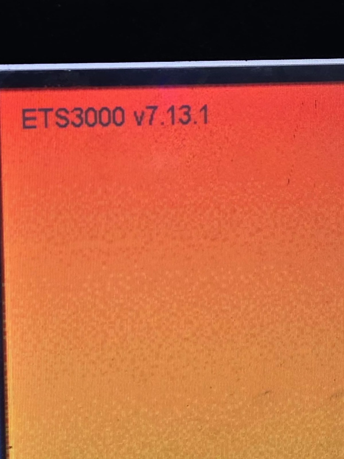 Accurpress ETS3000 control screen showing software version v7.13.1